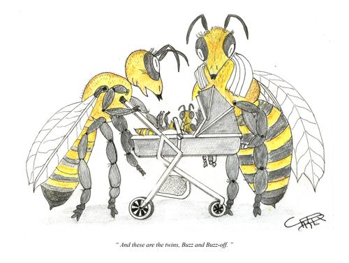 "And these are the twins, Buzz and Buzz-off."