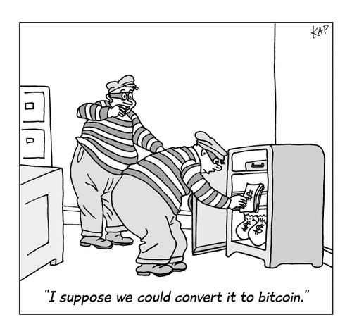 "I suppose we could convert it to bitcoin."