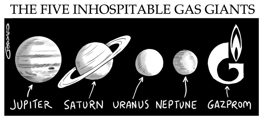 The five inhospitable gas giants
