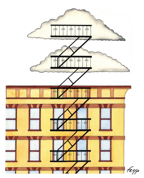 Fire escape to the clouds