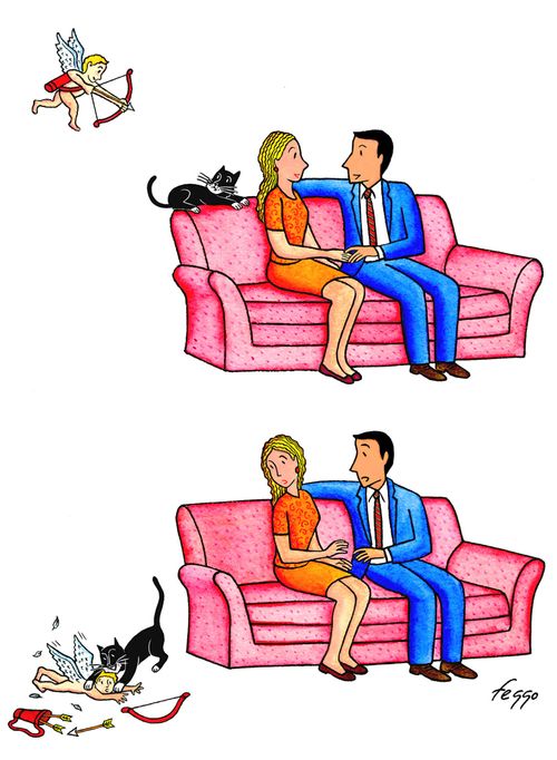 Cat Stops Cupid
