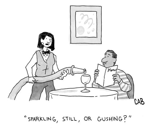 "Sparkling, Still, or Gushing?"