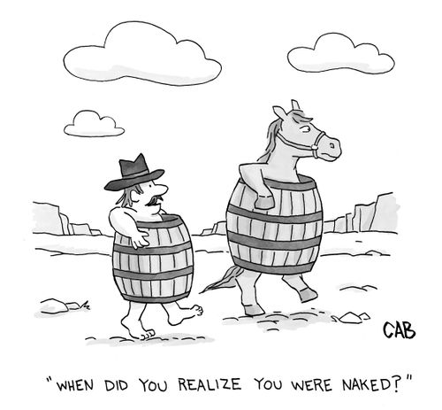 "When did you realize you were naked?"