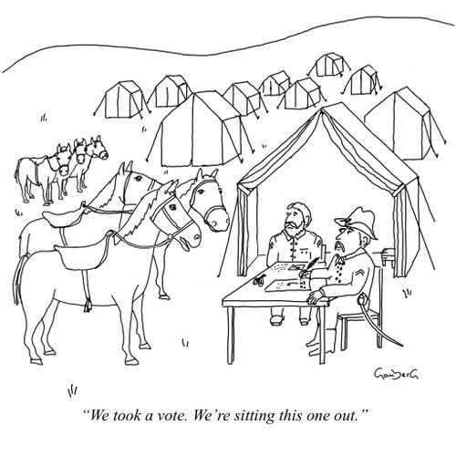 "We took a vote. We're sitting this one out."