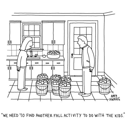 "We need to find another fall activity to do with the kids."