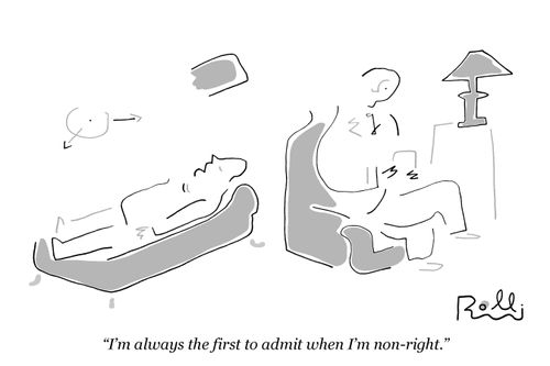 "I'm always the first to admit when I'm non-right."