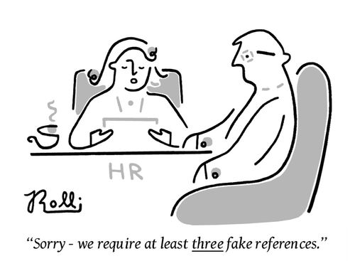 "Sorry - we require at least three fake references."