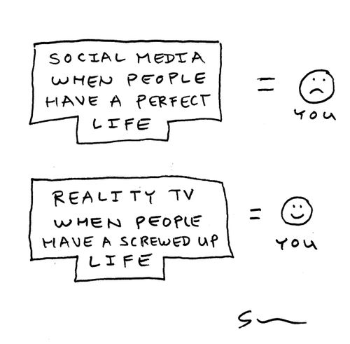 Social Media When People Have A Perfect Life/Reality TV When People Have A Screwed Up Life