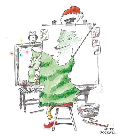 A Christmas tree self portrait