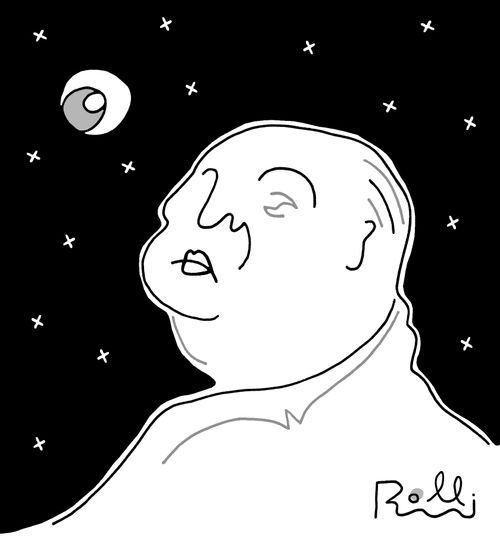 Portrait of Alfred Hitchcock