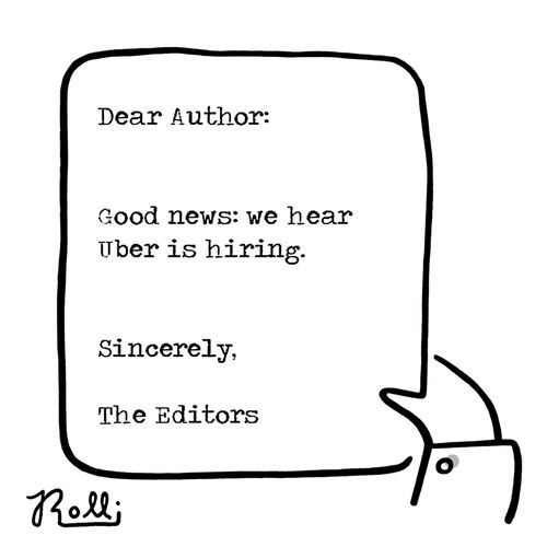 Dear Author: Good news: we hear Uber us hiring...