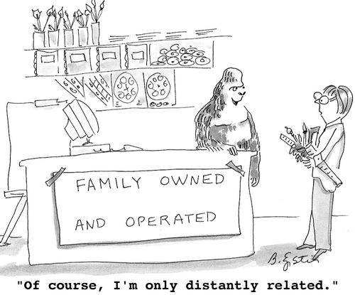 "Of course, I'm only distantly related."