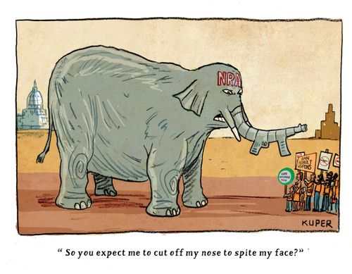 "So you expect me to cut off my nose to spite my face?"
