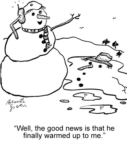 "Well, the good news is that he finally warmed up to me."