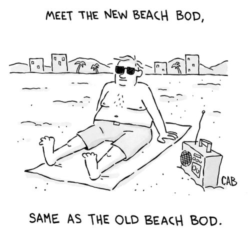 Meet the new beach bod, same as the old beach bod.
