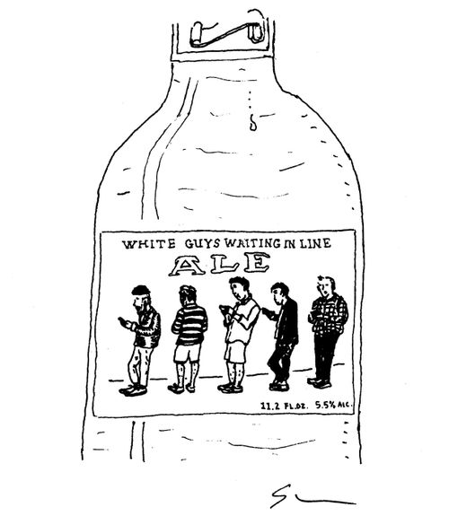 White Guys Waiting In Line Ale 