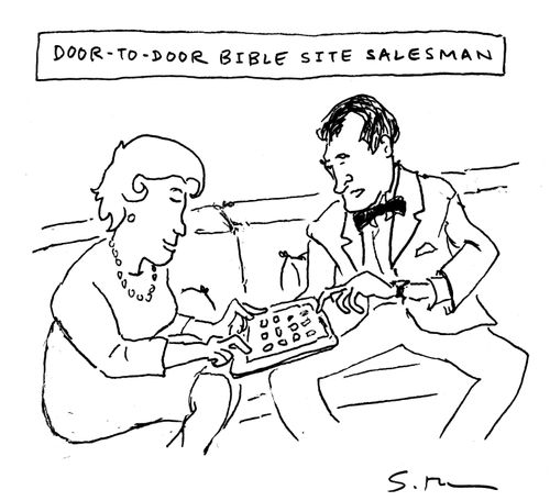 Door-to-Door Bible Site Salesman 