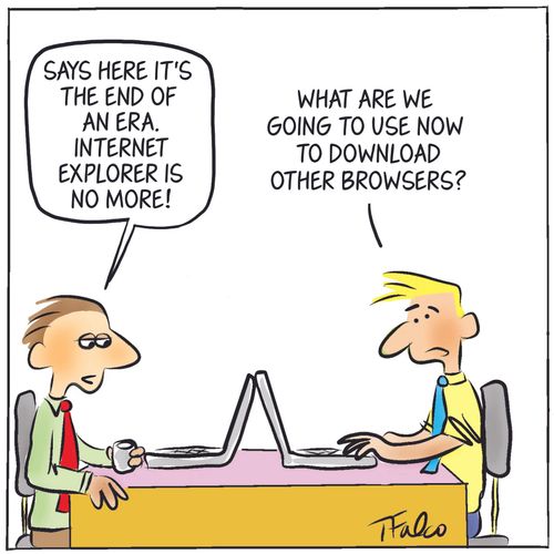 "What are we going to use now to download other browsers?"