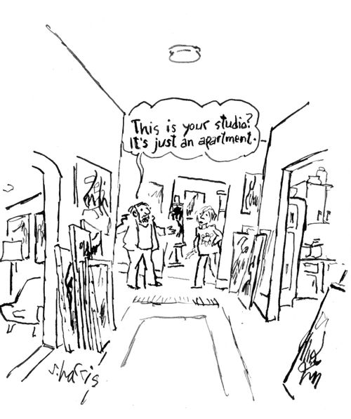 "This is your studio? It's just an apartment."