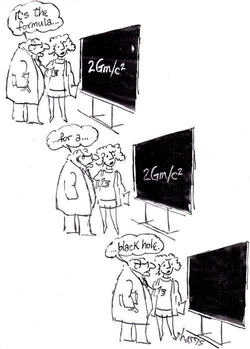 "It's the formula for a black hole."