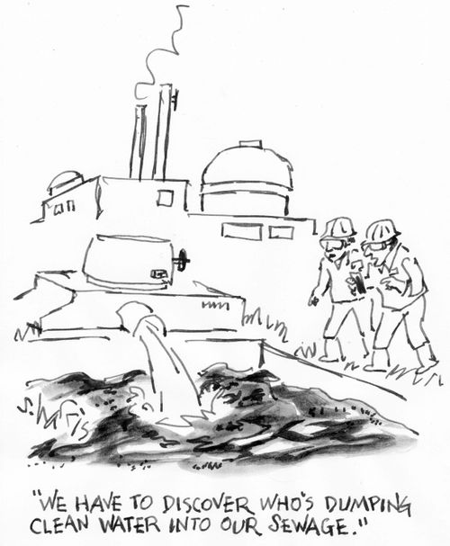 "We have to discover who's dumping clean water into our sewage."