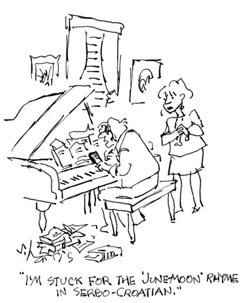 "I'm stuck for the 'June-moon' rhyme in Serbo-Croatian."