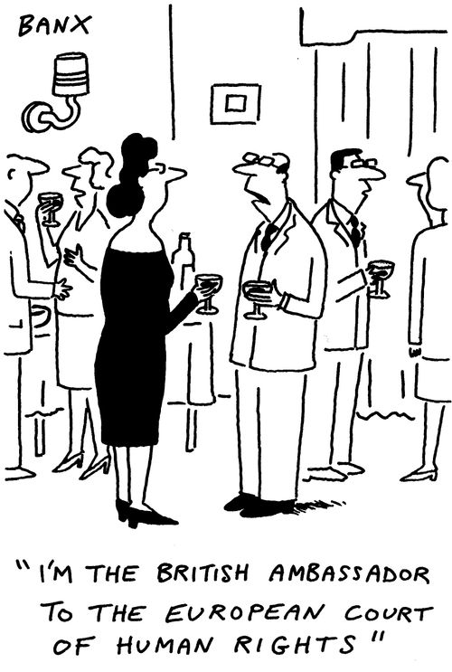 "I'm the British Ambassador to the European Court of Human Rights."