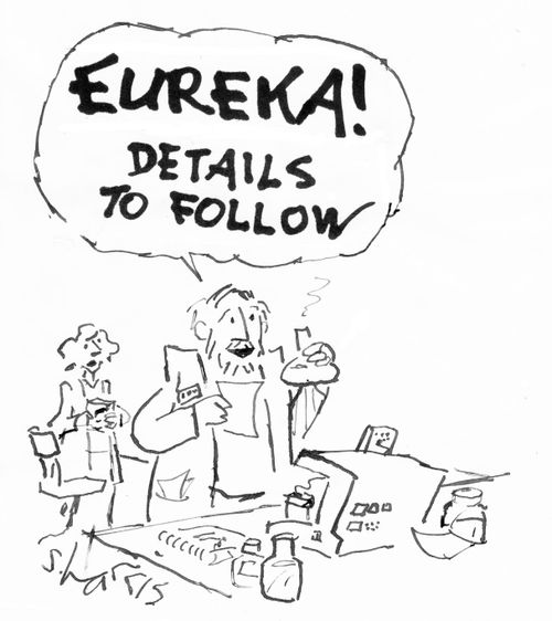 "Eureka! Details to follow."