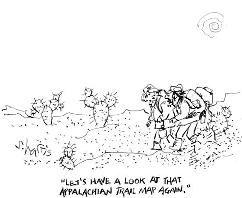 "Let's have a look at that Appalachian trail map again."