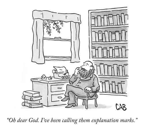 "Oh dear God. I've been calling them explanation marks."