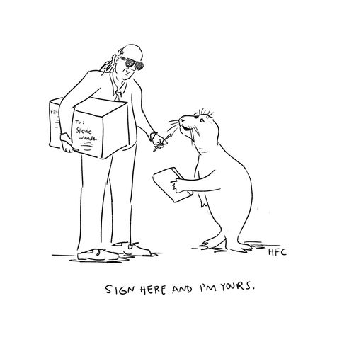"Sign here and I'm yours."