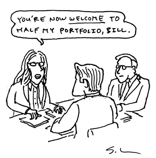 "You're now WELCOME to half my portfolio, Bill."