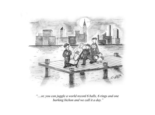 ". . .or, you can juggle a world record 6 balls, 6 rings and one barking bichon and we call it a day."