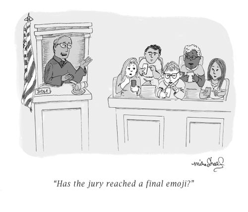 "Had the jury reached a final emoji?"