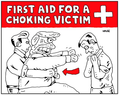 First aid for a choking victim