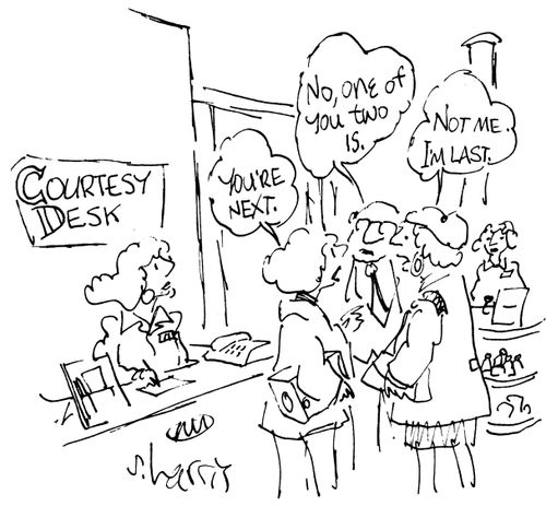 Courtesy desk