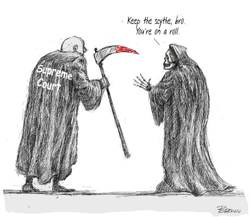 "Keep the scythe, bro. You're on a roll."