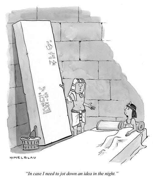 "In case I need to jot done an idea in the night."