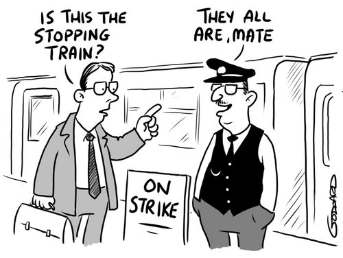 Stopping train - UK Rail Strike