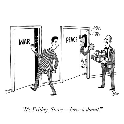 "It's Friday, Steve - have a donut!"