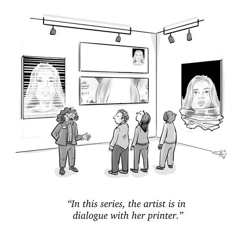 "In this series, the artist is in dialogue with her printer."