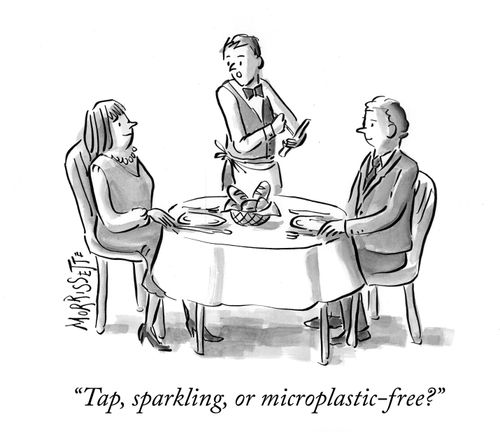 "Tap, sparkling, or microplastic-free?"