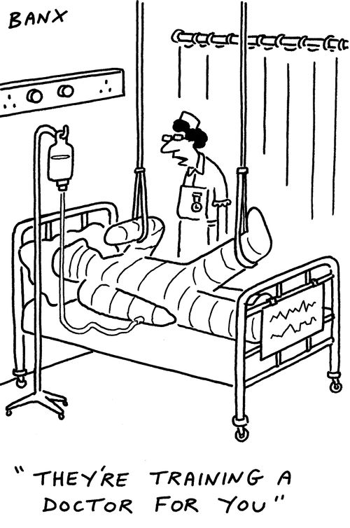 "They're training a doctor for you."