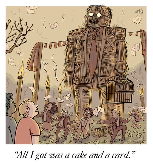 "All I got was a cake and a card."