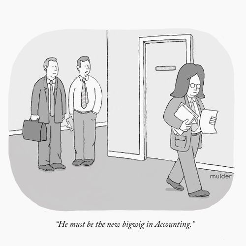"He must be the new bigwig in Accounting."