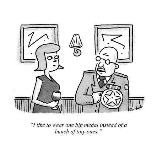 "I like to wear one big medal instead of a bunch of tiny ones."