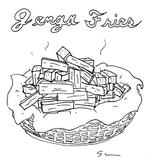 Jenga fries.