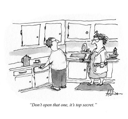"Don't open that one, it's top secret."