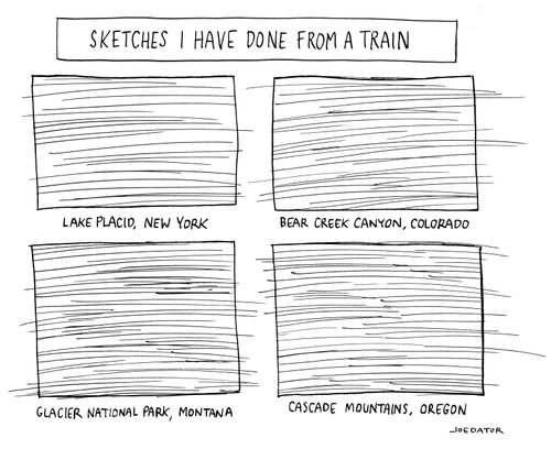 Sketches I have done from a train