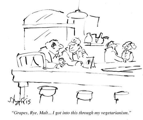 "Grapes, Rye, Malt... I got into this through my vegetarianism." 